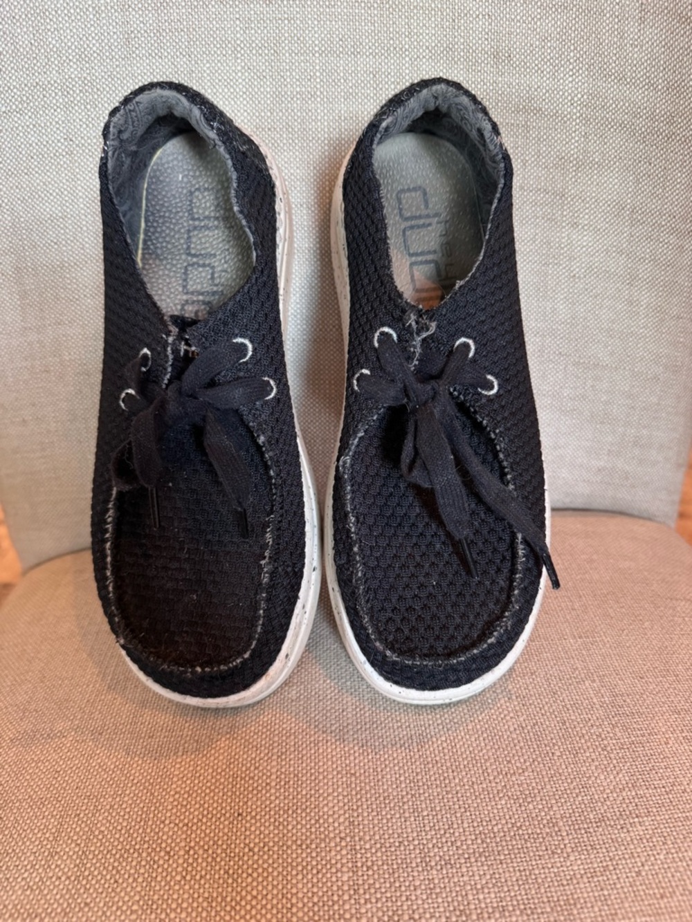 Black HeyDudes Casual Lace-Up Shoes Sz 8